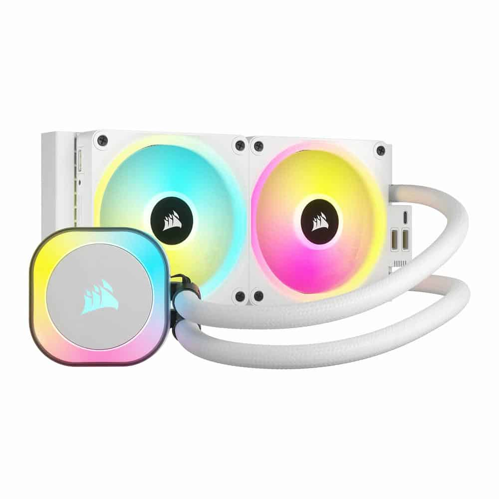 Corsair 240mm iCUE LINK H100i RGB White Intel/AMD CPU Liquid Cooler